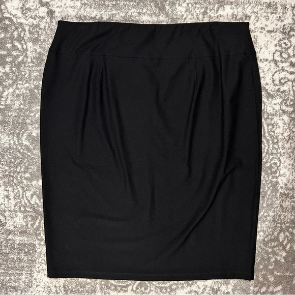 Eileen Fisher Washable Stretch Crepe Black MIDI Slim Skirt 3X NWT - Picture 4 of 7
